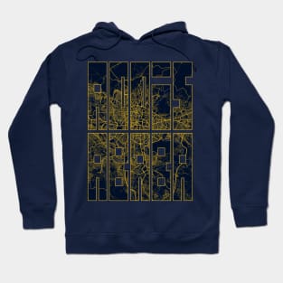 Addis Ababa, Ethiopia City Map Typography - Gold Art Deco Hoodie